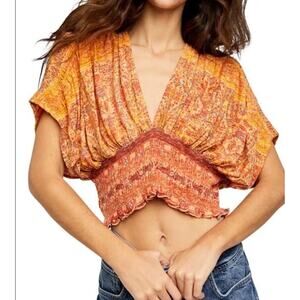 Free People Next Vacation Blouse in Size S